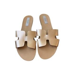 Steven Women's Rose Gold Greece Slide Sandals Size 9.5